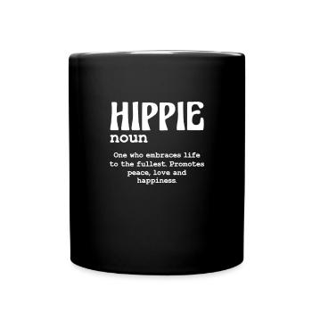 Hippie Peace Flower Power Amour Paix Cadeau - Mug uni - noir - Devant