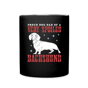 Teckel Papa Teckel Chien Propriétaire Cadeau - Mug uni - noir - Devant
