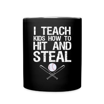 I teach children how to make funny people - Full Colour Mug - black - Front