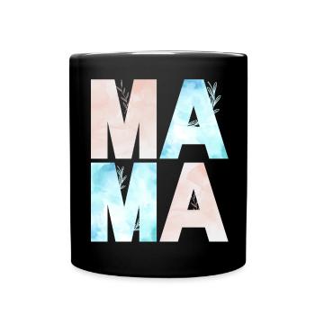 MOM Pastellrosa blau - Tasse einfarbig - Schwarz - Vorne