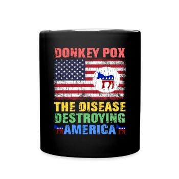 La variole de l’âne La maladie qui détruit l’Amérique Drôle - Mug uni - noir - Devant