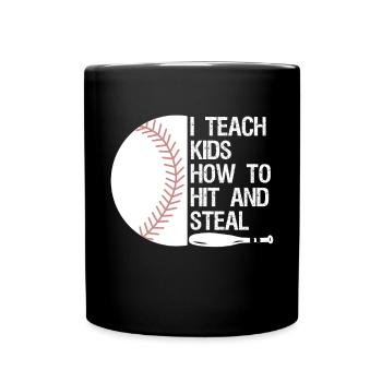I teach children how to make funny people - Full Colour Mug - black - Front