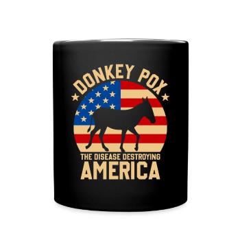 La variole de l’âne La maladie qui détruit l’Amérique Drôle - Mug uni - noir - Devant
