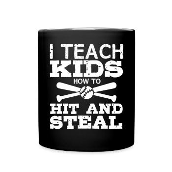 I teach children how to make funny people - Full Colour Mug - black - Front