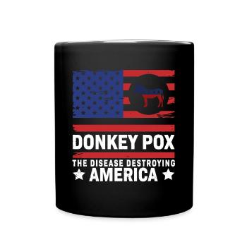 La variole de l’âne La maladie qui détruit l’Amérique Drôle - Mug uni - noir - Devant