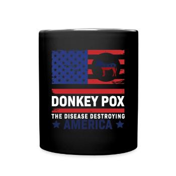 La variole de l’âne La maladie qui détruit l’Amérique Drôle - Mug uni - noir - Devant