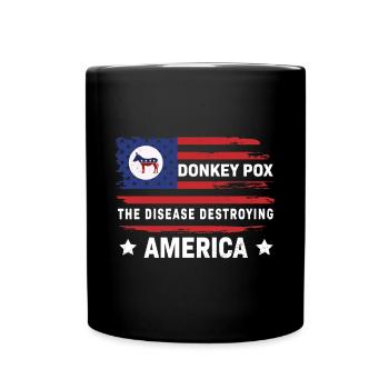 La variole de l’âne La maladie qui détruit l’Amérique Drôle - Mug uni - noir - Devant