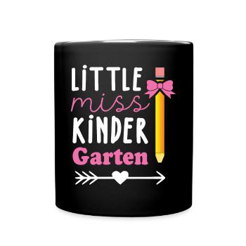 Chemise de la rentrée scolaire Little Miss Kindergarten - Mug uni - noir - Devant