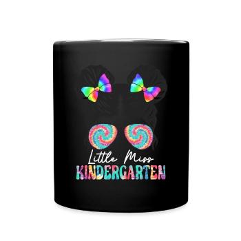 Chemise de la rentrée scolaire Little Miss Kindergarten - Mug uni - noir - Devant