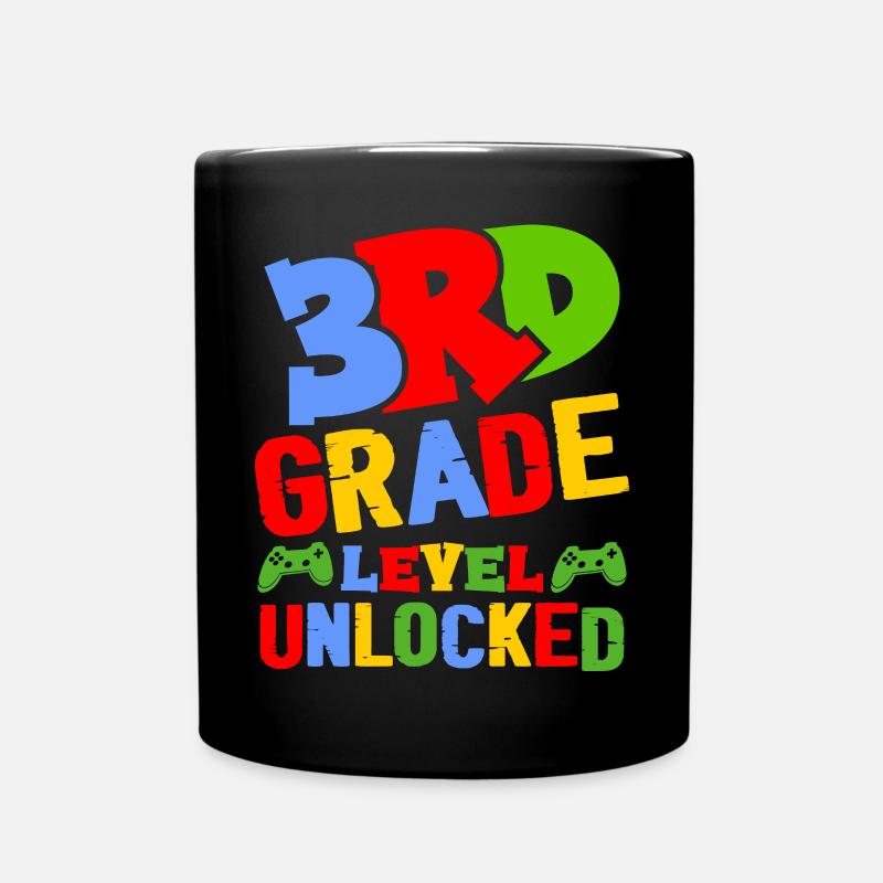 Back to School Video Gamer 3rd Grade Level - Full Colour Mug - black