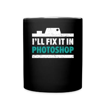 Ich werde es in Photoshop Resolution Photographer beheben - Tasse einfarbig - Schwarz - Vorne