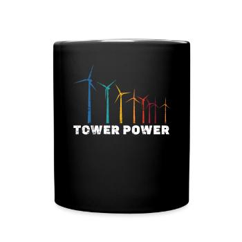 Tower Power Éolien Énergie Renouvelable Moulin à vent - Mug uni - noir - Devant