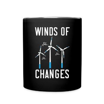 Winds Of Change Renewable Energy Windtech Windmill - Full Colour Mug - black - Front