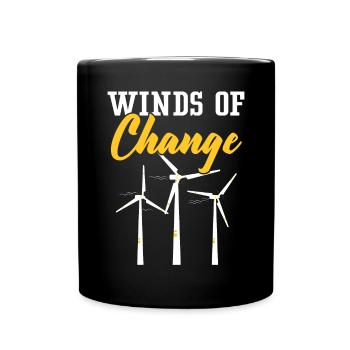 Winds Of Change Renewable Energy Windtech Windmill - Full Colour Mug - black - Front
