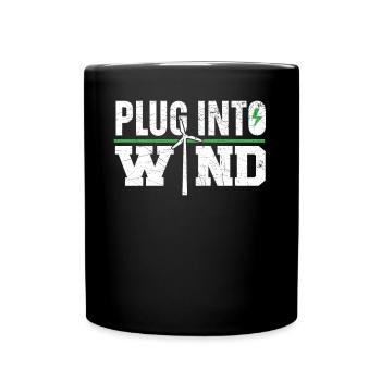 Schließen Sie sich der Windtech Windmill Wind Renewable Energy an - Tasse einfarbig - Schwarz - Vorne