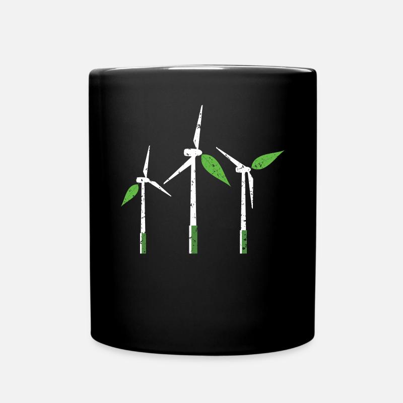 Wind Erneuerbare Energien Windtech Windmühle Enthusiast - Tasse einfarbig - Schwarz