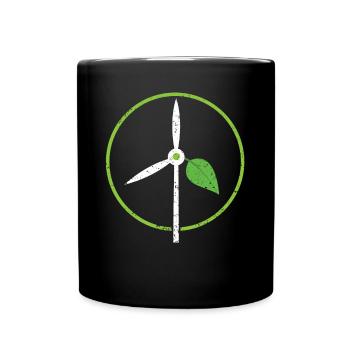 Énergie éolienne renouvelable Passionné d’éoliennes Windtech - Mug uni - noir - Devant