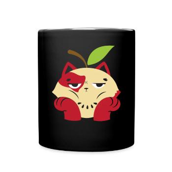 Apple Cat Apple Picking Squad Apple Fruit Lover - Full Colour Mug - black - Front