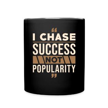 I strive for success, not popularity - Full Colour Mug - black - Front