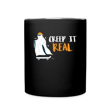 Creep It Real Spirit On Skateboard - Full Colour Mug - black - Front