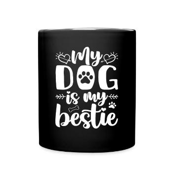 Mon chien est mon meilleur ami - Mug uni - noir - Devant