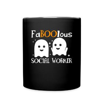 FaBOOlous Social Worker T-Shirt Geschenk - Tasse einfarbig - Schwarz - Vorne