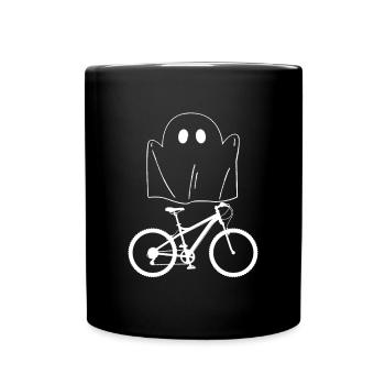 Ghost On Bicycle Shirt Gift - Full Colour Mug - black - Front