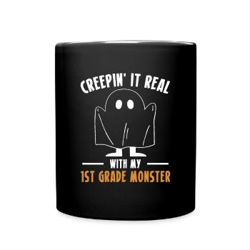 Creepin It Real avec mon monstre de 1ère année - Mug uni - noir - Devant