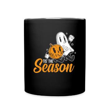 Tis The Season Halloween Pumpkin Ghost Ghost - Full Colour Mug - black - Front