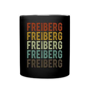 Freiberg Stadt Retro Vintage - Tasse einfarbig - Schwarz - Vorne
