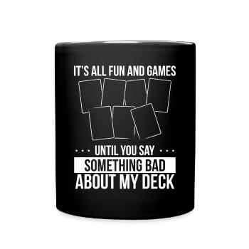Trading Card Game About my Deck Trade Cards - Tasse einfarbig - Schwarz - Vorne