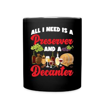 Dégustation de vin de sommelier - Mug uni - noir - Devant