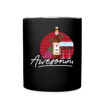 Dégustation de vin de sommelier - Mug uni - noir - Devant