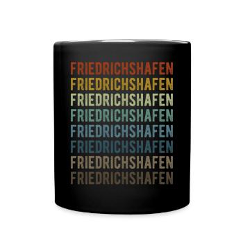 Friedrichshafen Stadt Retro Vintage - Tasse einfarbig - Schwarz - Vorne