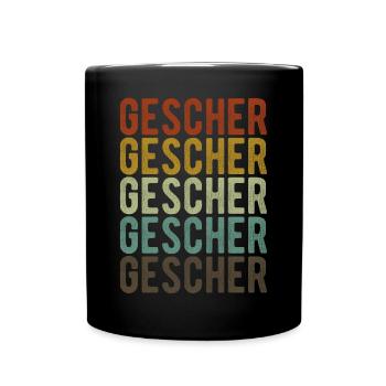 Gescher Stadt Retro Vintage - Tasse einfarbig - Schwarz - Vorne