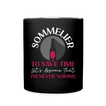 Sommelier Wine Drinking Tasting - Tasse einfarbig - Schwarz - Vorne