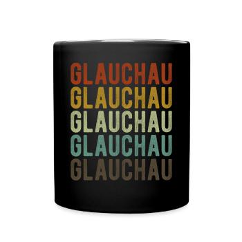 Glauchau Stadt Retro Vintage - Tasse einfarbig - Schwarz - Vorne