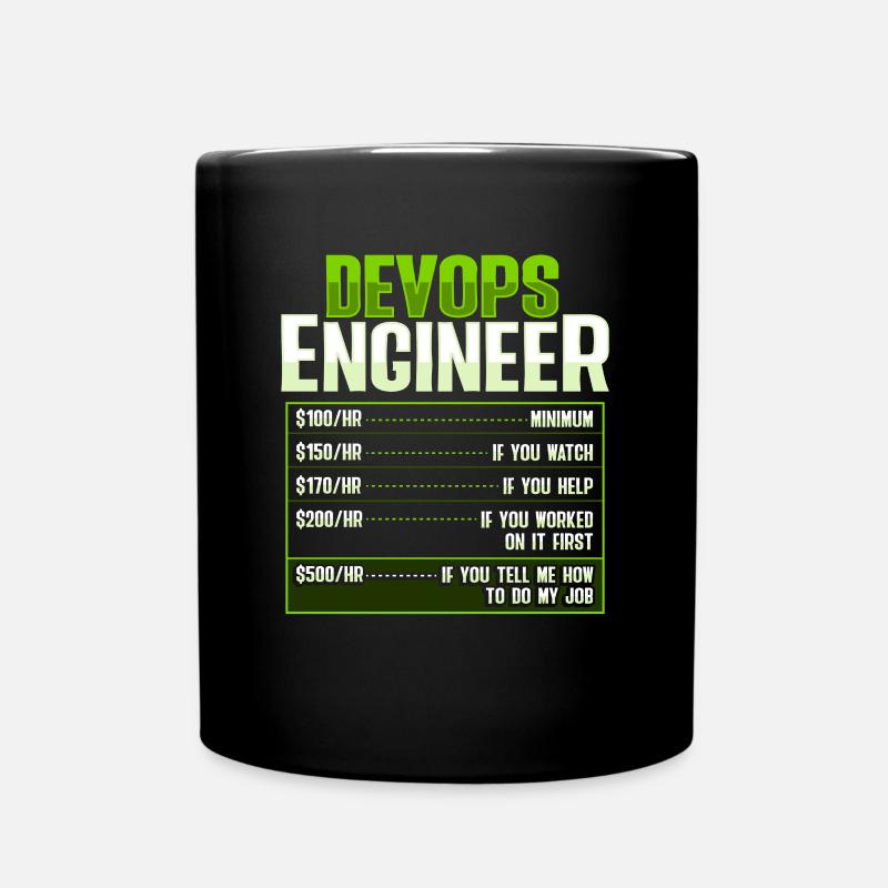 Devops Sys-Admin Entwickler - Tasse einfarbig - Schwarz