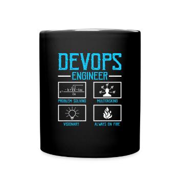 Devops Sys-Admin Entwickler - Tasse einfarbig - Schwarz - Vorne