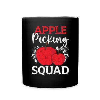 Apple Picking Squad Apple Fruit Lover Apple Tree - Full Colour Mug - black - Front