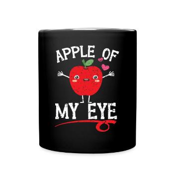 Apple Of My Eye Fruit Lover Apple Picking - Full Colour Mug - black - Front