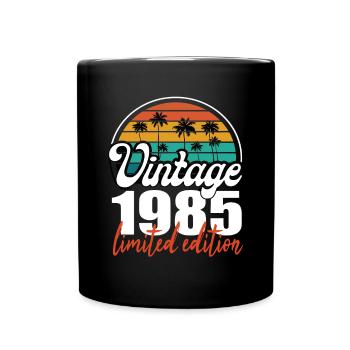 Vintage Birthday Birthday Retro 1985 Limited - Full Colour Mug - black - Front