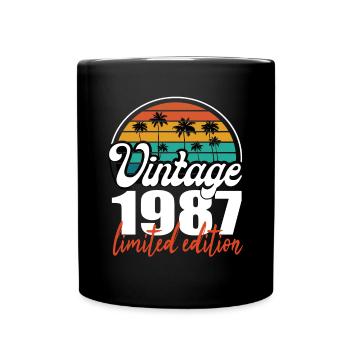 Vintage Geburtstag Geburtstag Retro 1987 Limited - Tasse einfarbig - Schwarz - Vorne