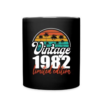 Vintage Geburtstag Geburtstag Retro 1982 Limited - Tasse einfarbig - Schwarz - Vorne