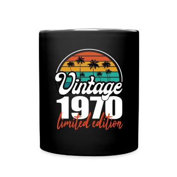 Vintage Birthday Birthday Retro 1970 Limited - Full Colour Mug - black - Front