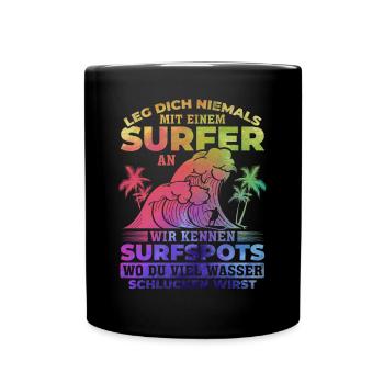 Surf Surf Surf Sports nautiques - Mug uni - noir - Devant