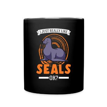 I just really like Seal Seal Seals - Full Colour Mug - black - Front
