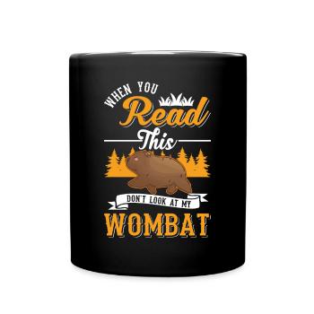 Australischer Wombat Geschenk - Tasse einfarbig - Schwarz - Vorne