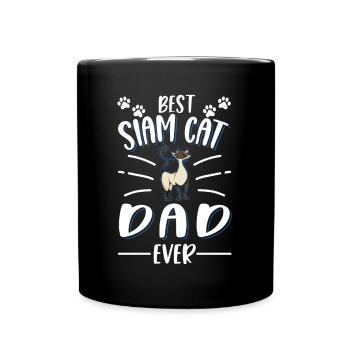 Siamese Cat Papa Siam Cat Dad Siamese Cat - Full Colour Mug - black - Front
