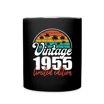 Vintage Birthday Birthday Retro 1955 Limited - Full Colour Mug - black - Front